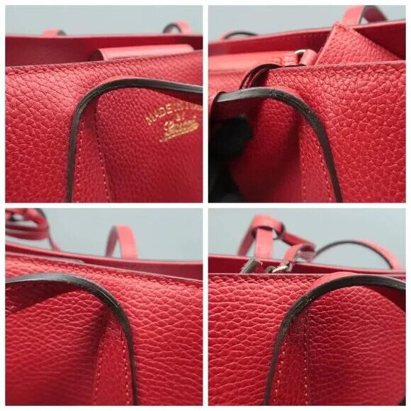 100% Authentic GUCCI Swing Red Leather Shoulder Bag 613-09124 - Picture 9 of 12